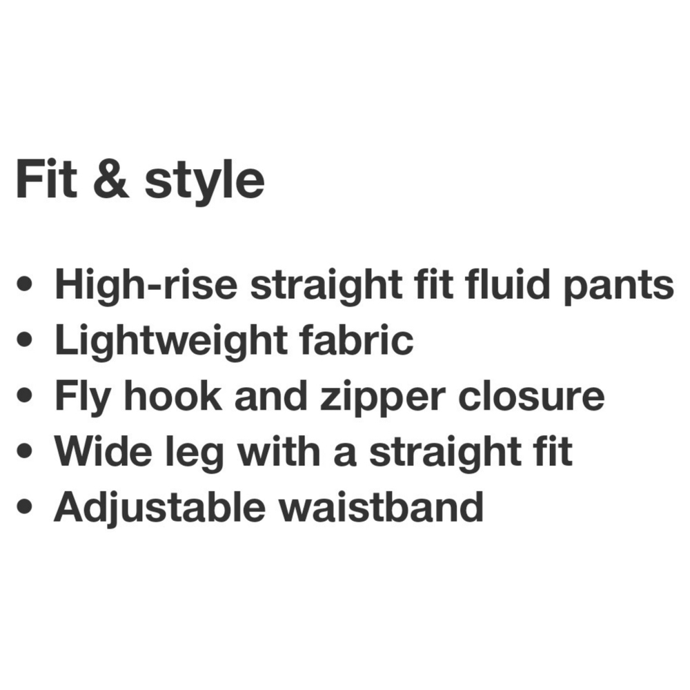 A New Day High Rise Linen Wide Leg Fluid pants Blue - Picture 12 of 13